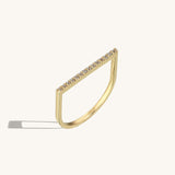 Women's Flat Bar Ring in Gold