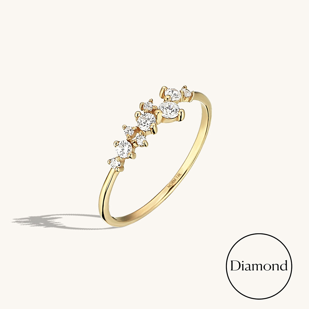 0.22 ctw Diamond Cluster Ring in 14k Gold