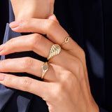 Iconic Croissant Ring in 14k Solid Yellow Gold