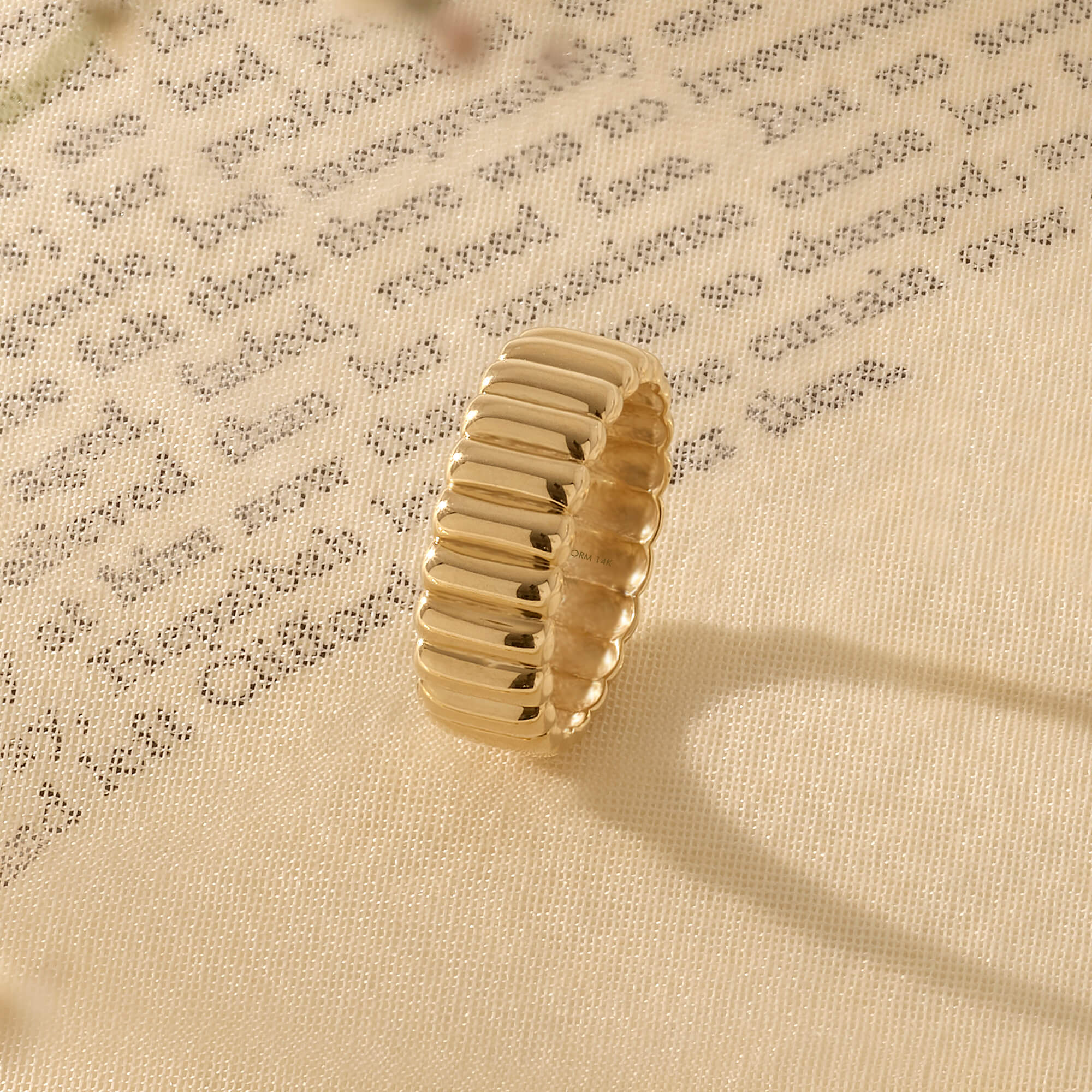 14k Solid Gold Iconic Dome Statement Ring