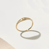 Women's Iconic Star Signet Pinky Ring in 14k Real Yellow Gold