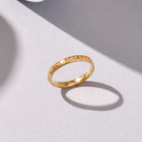 Women's Leaf Design Band Ring in 14k Real Yellow Gold