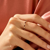 Ruby Marquise Band Ring in 14k Real Gold