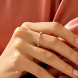 Marquise Band Stacking Ring in 14k Solid Gold