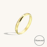 14k Gold Diamond Star Pave Wedding Band for Women