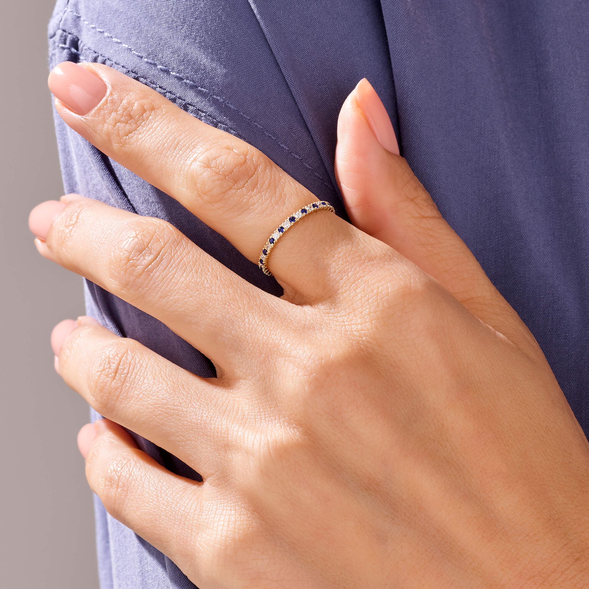 Minimalist Eternity Band Ring in 14k Solid Gold