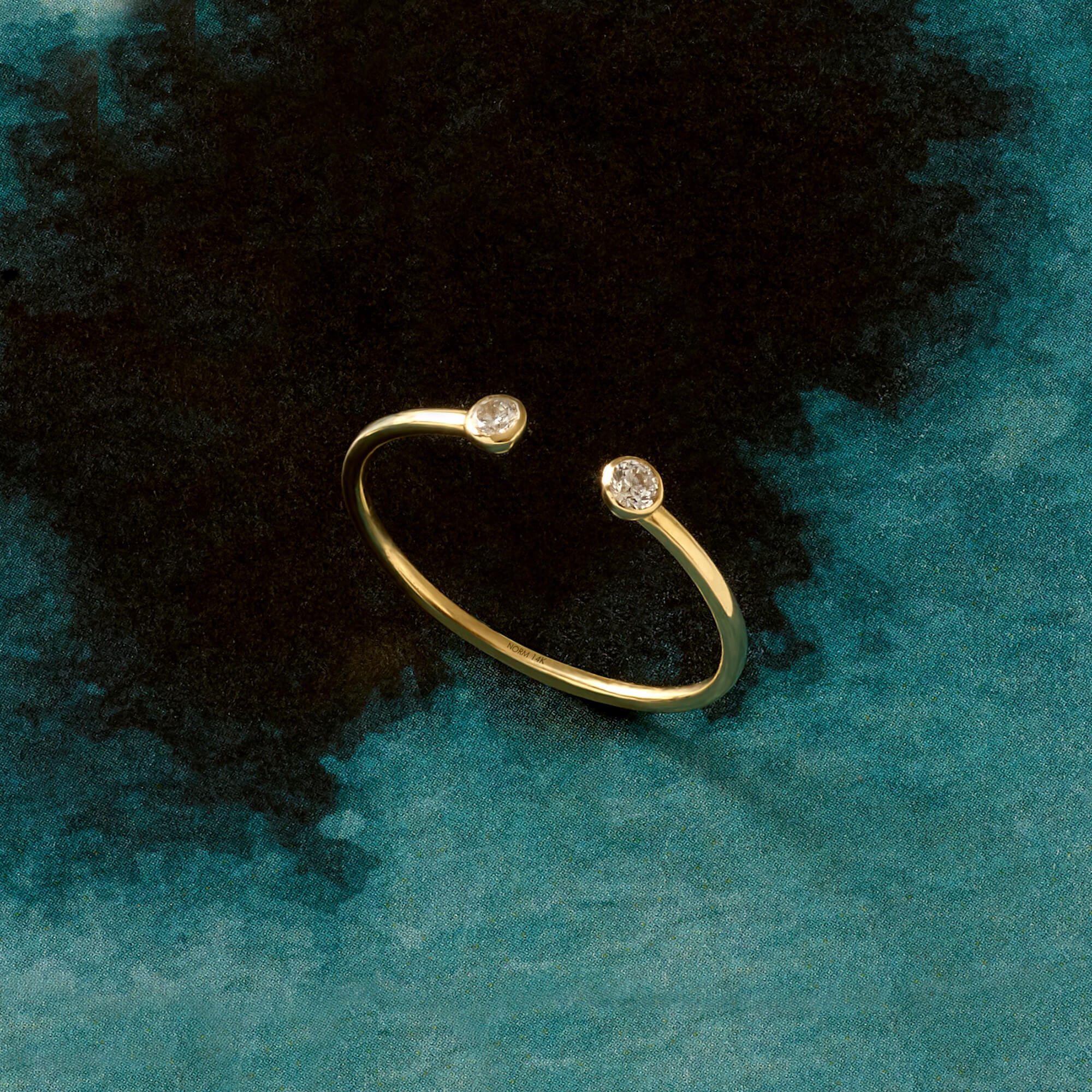 Women's Open Band Ring in 14k Real Yellow Gold