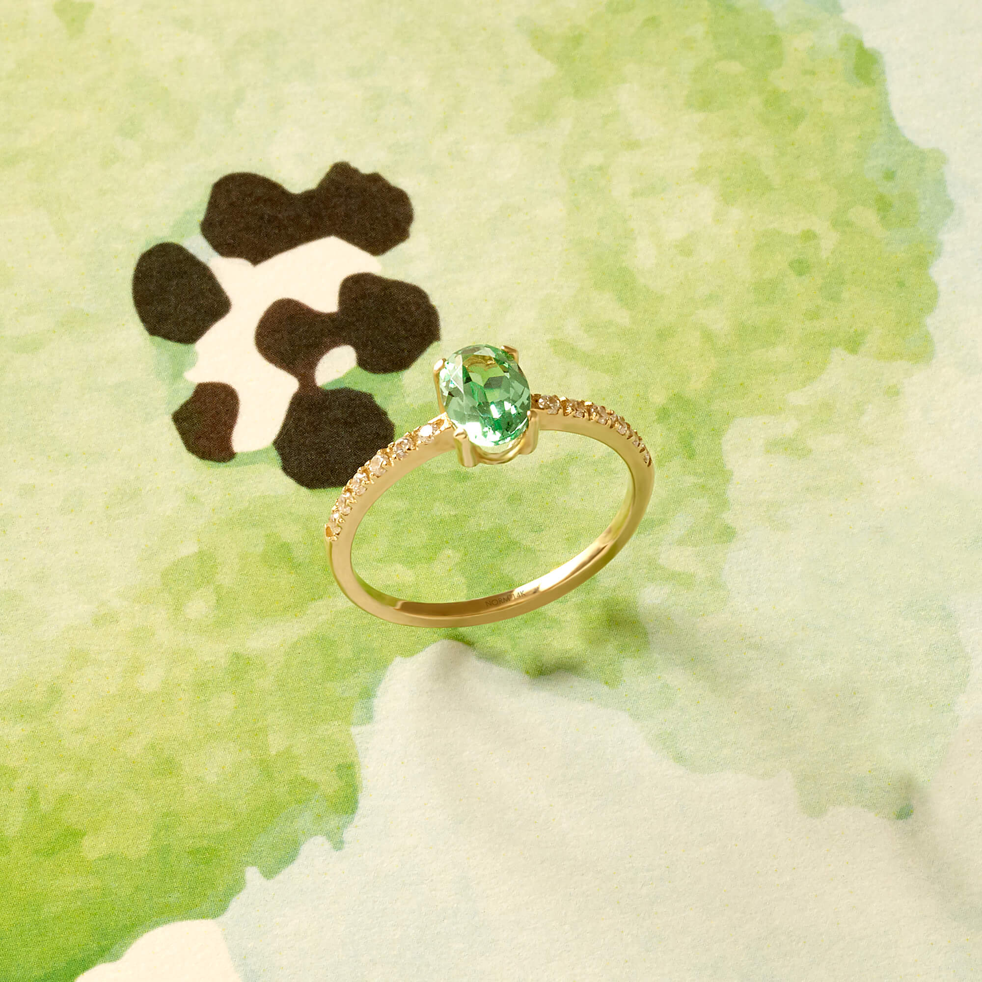Oval Cut Paraiba Tourmaline Solitaire Ring in 14k Real Gold