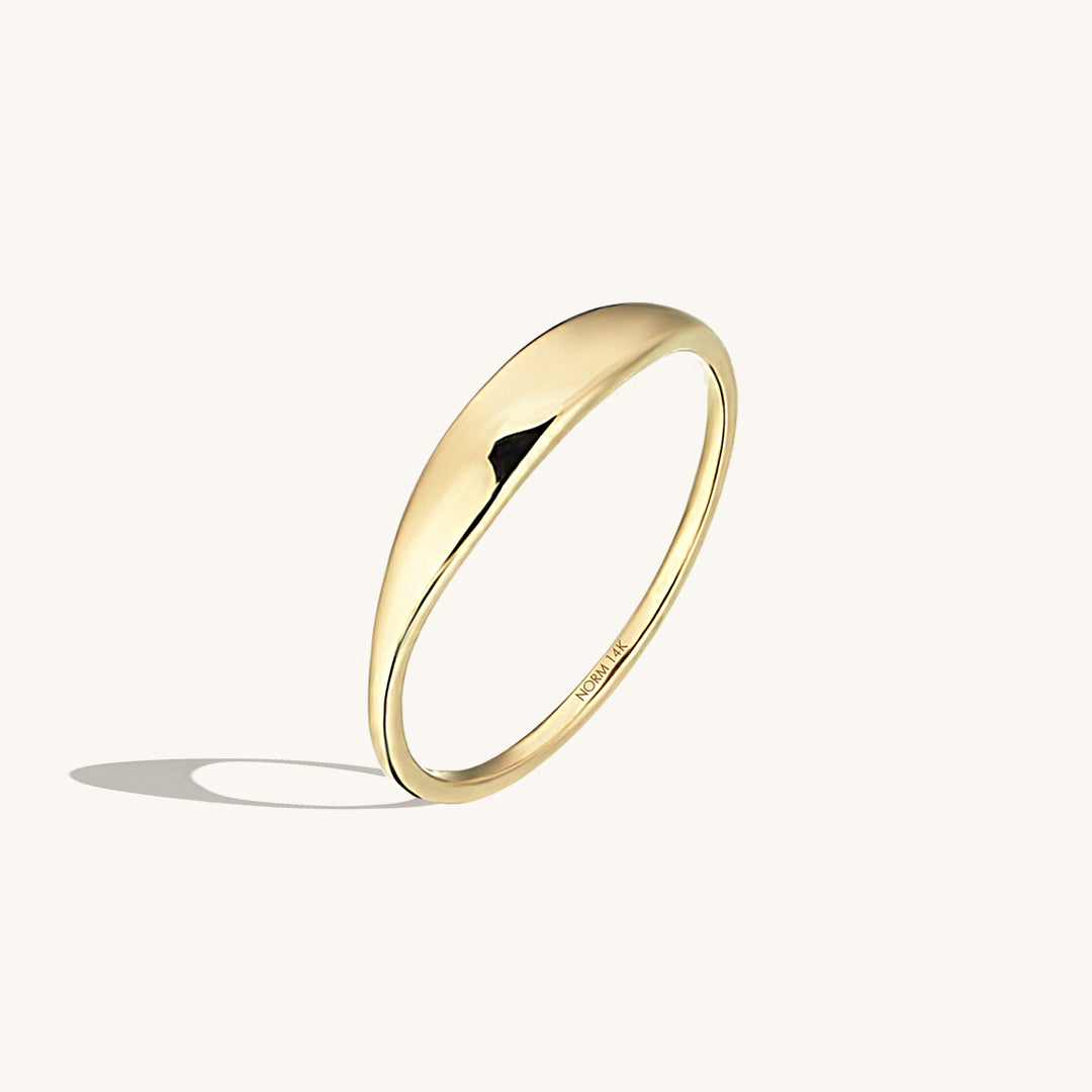 Tiny Signet Ring in Gold