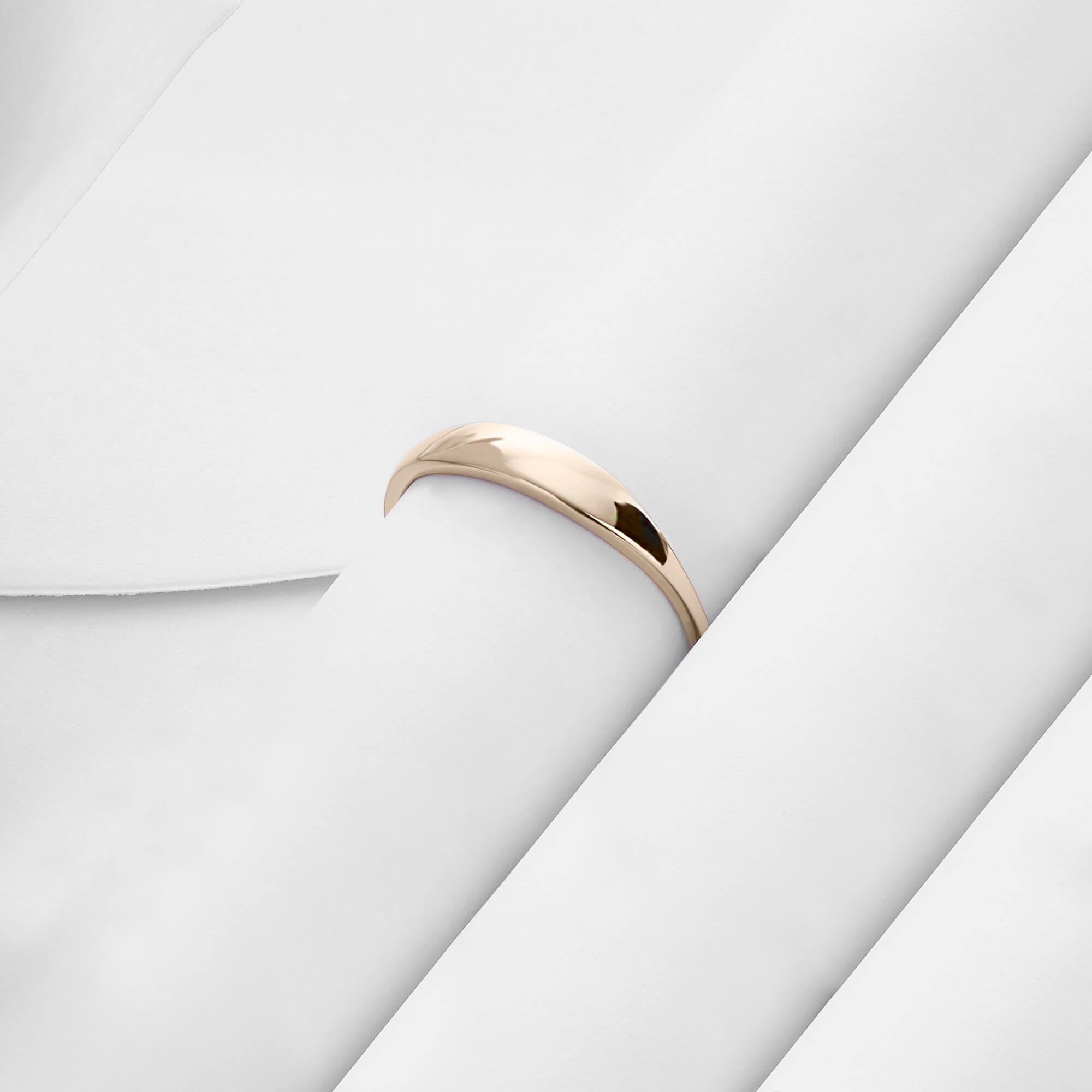 14k Real Gold Tiny Signet Ring for Women