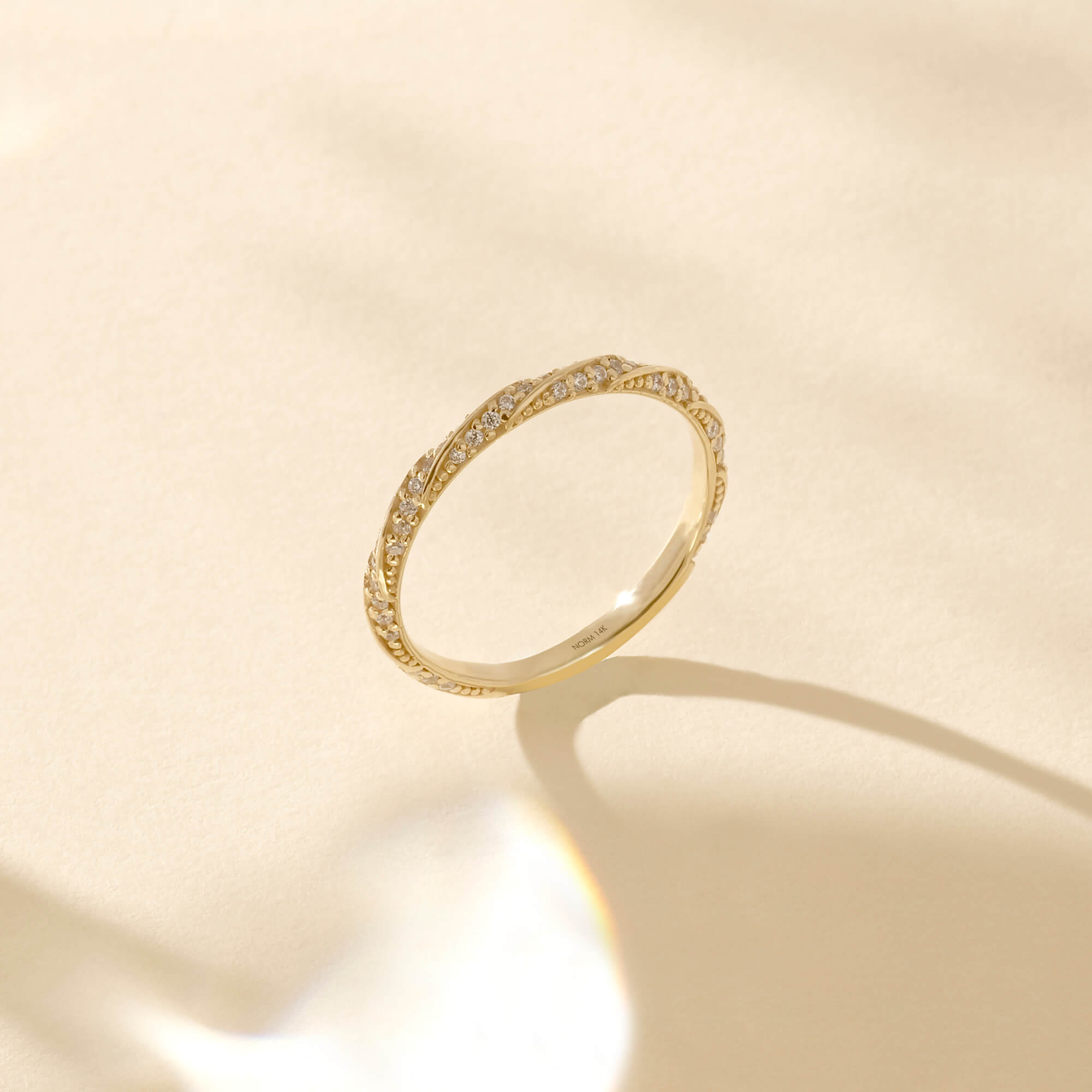Twisted Eternity Stacking Ring in 14k Gold