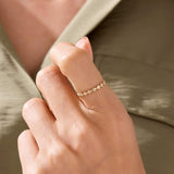 Minimalist Vine Ring in 14k Real Yellow Gold