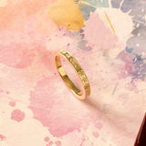Vintage Band Stacking Ring in 14k Solid Yellow Gold