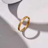 Designer's Vintage Band Ring in 14k Real Yellow Gold