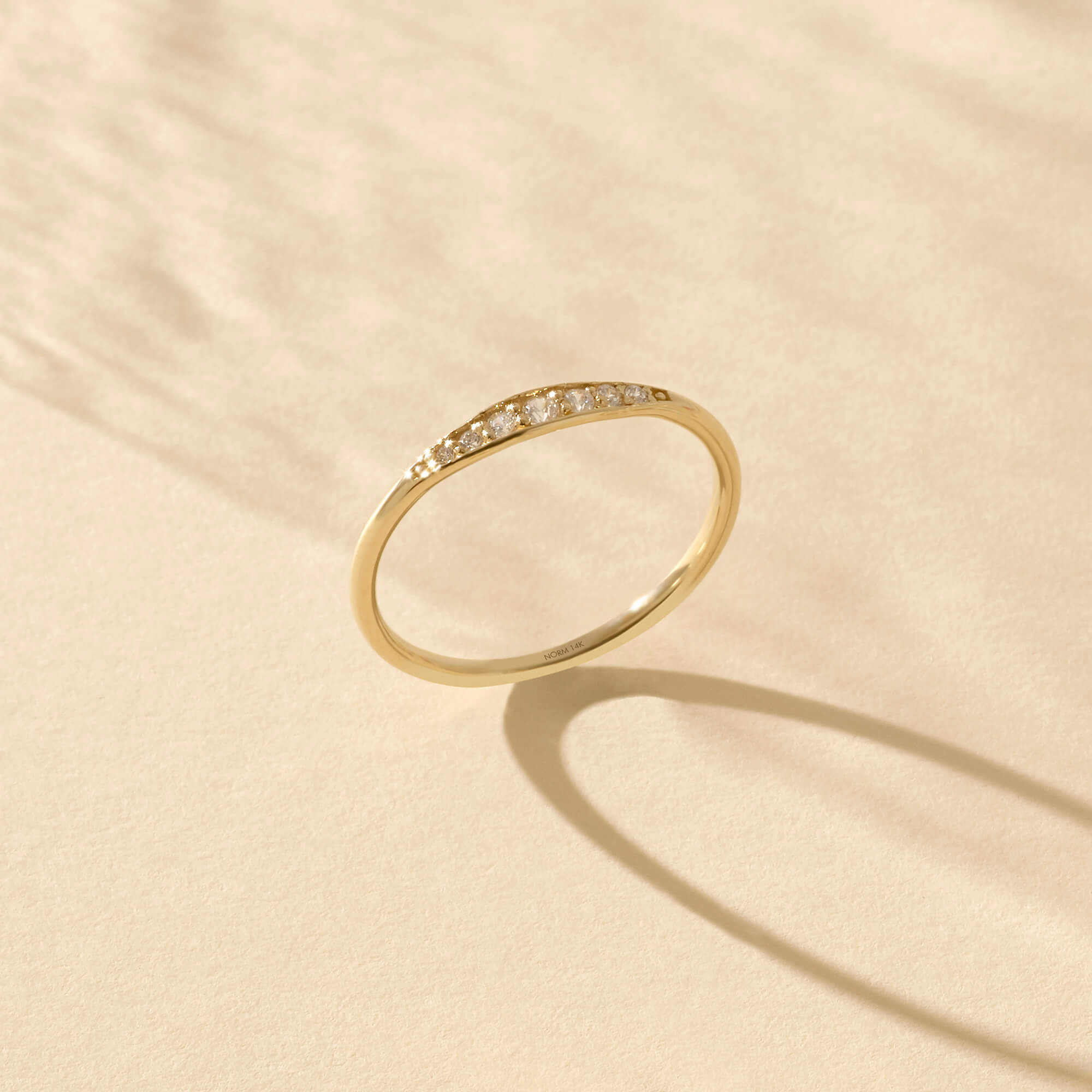 Women's Slim Wedding Band Ring in 14k Solid Gold