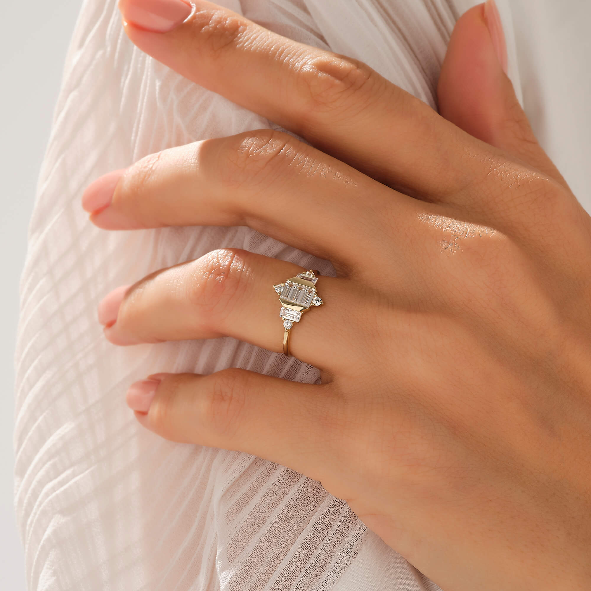 Women's 14k Gold Vintage Style Engagement Ring