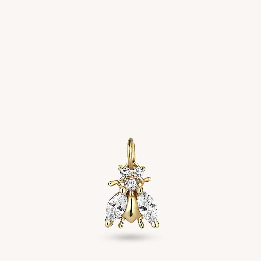 Bee Pendant in 14k Solid Yellow Gold