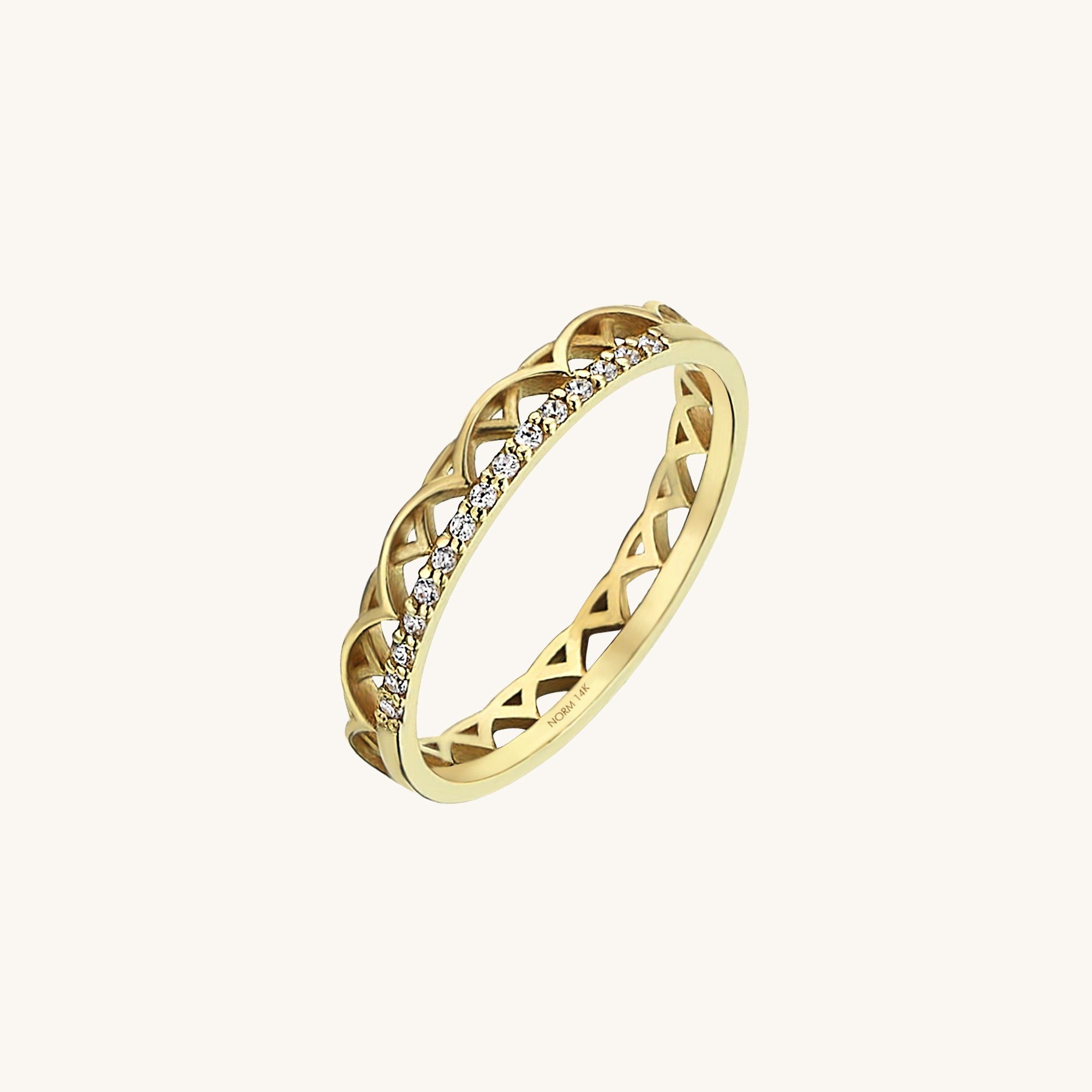 14k Gold Celtic Band Ring for Women