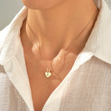 Mini Diamond Hearth Love Charm Pendant in 14k Yellow Gold