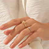 14k Solid Gold Disney Belle Rose Ring