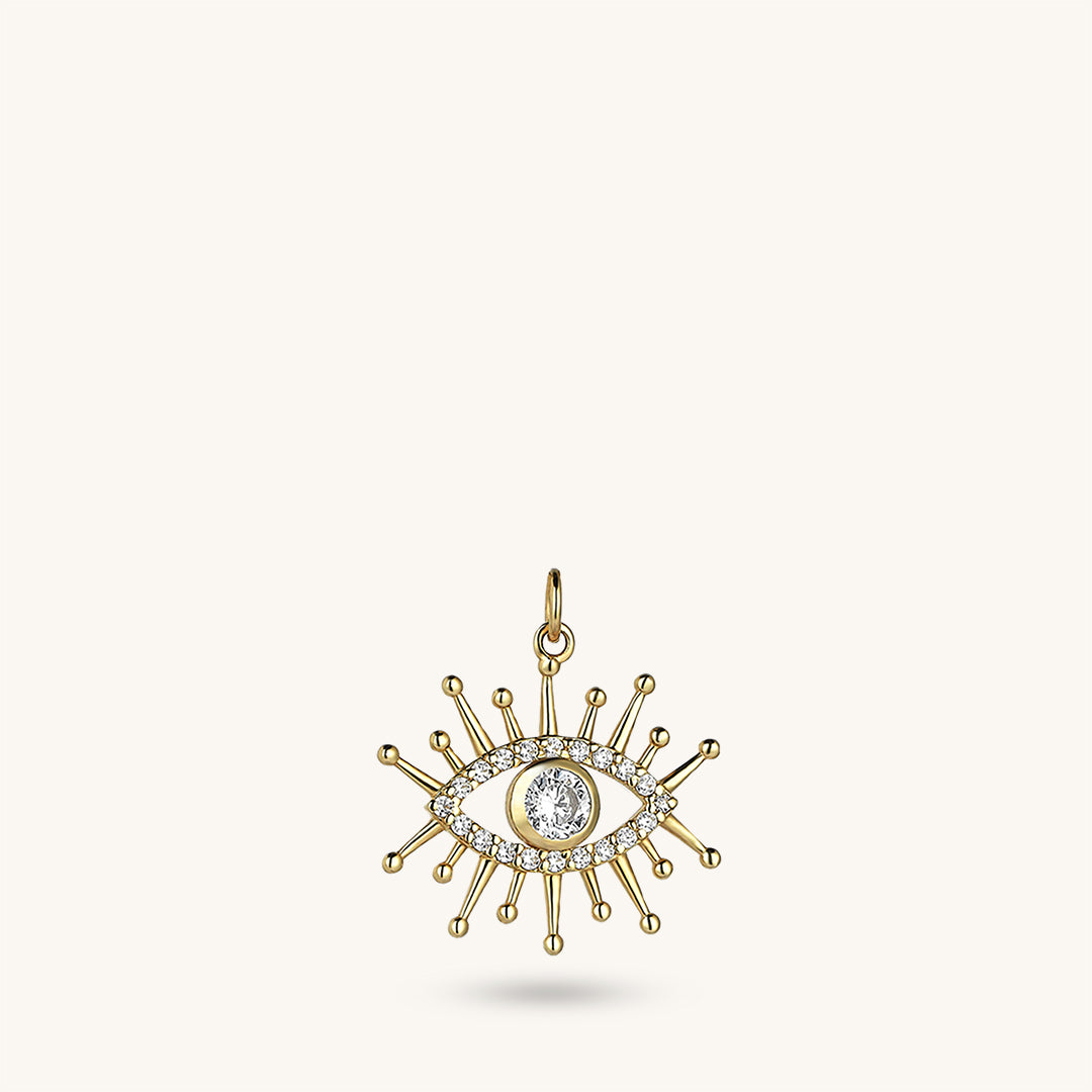 Evil Eye Pendant in 14k Real Gold