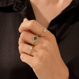 Solid Gold Infinity Heart Knot Solitaire Engagement Ring