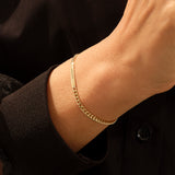 14k Real Yellow Gold Personalized ID Bracelet for Women