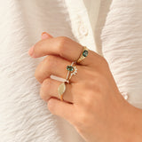 Majestic Alexandrite Solitaire Ring in 14k Solid Yellow Gold