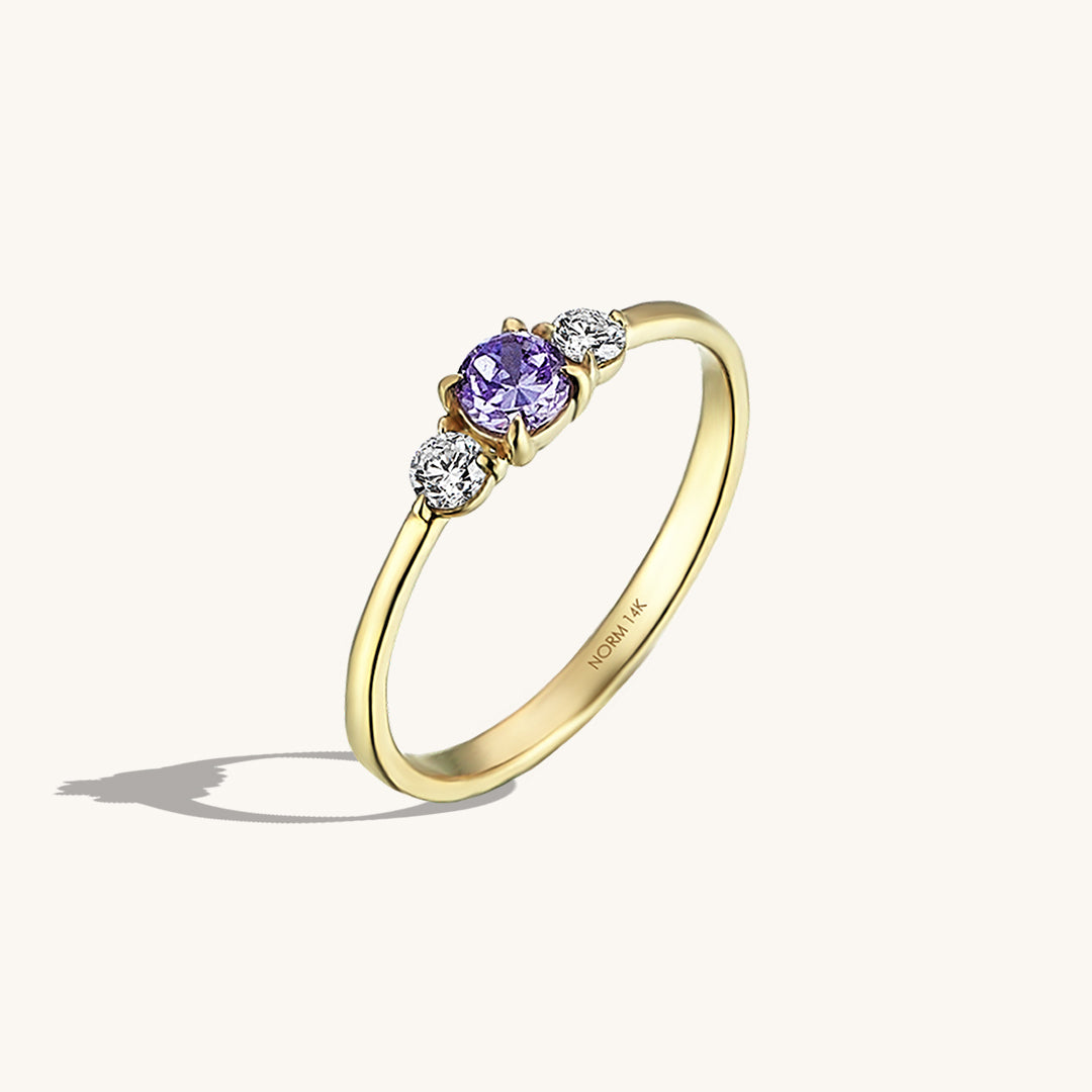 Crown Band Ring in 14k Solid Yellow Gold