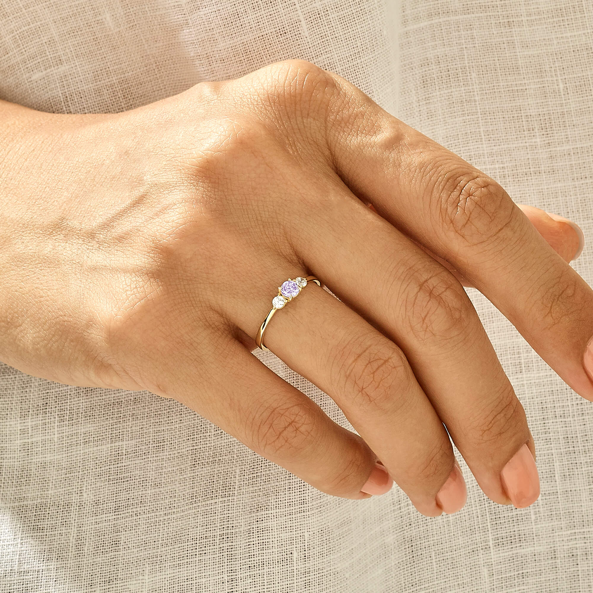 Stackable Crown Band Ring in 14k Solid Gold