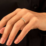 0.14 ctw Diamond Pave Tiny Signet Ring in 14k Solid Gold