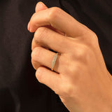 0.14 ctw Diamond Pave Tiny Signet Ring in 14k Real Gold