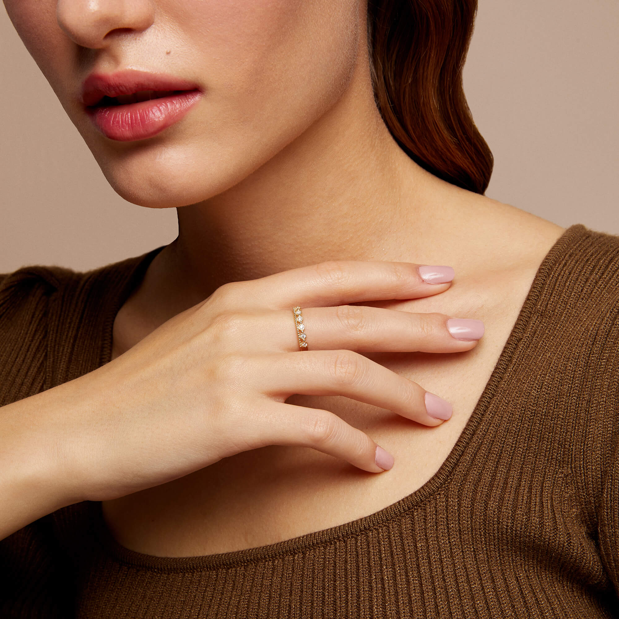 Royal Eternity Band Ring in 14k Real Gold