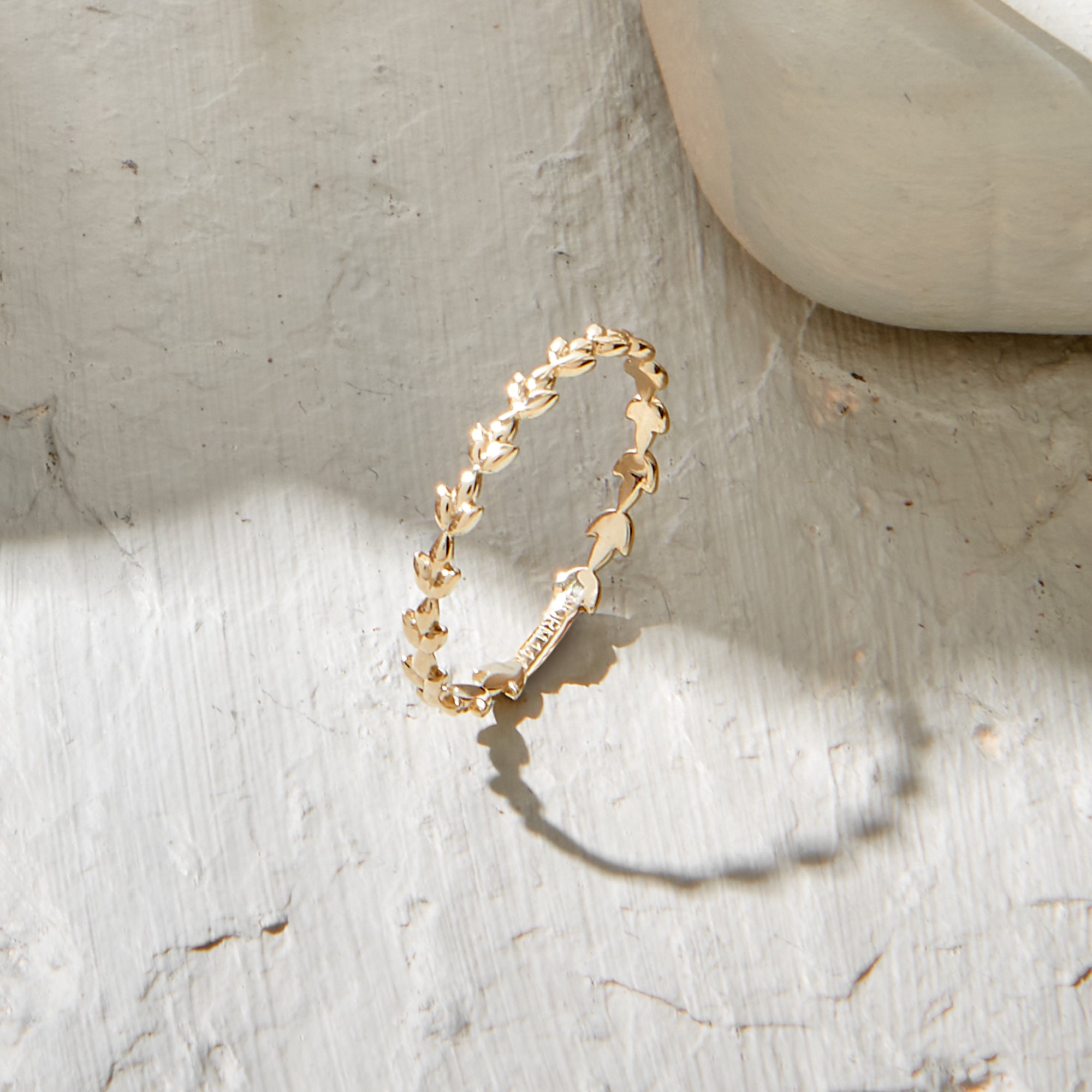 14k Solid Gold Vine Ring
