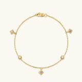 Amethyst Talisman Bracelet in 14K Solid Gold