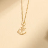 Anchor Necklace in 14k Solid Gold