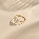 Art Deco Baguette Ring in 14K Gold