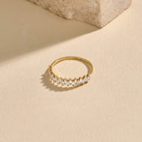 Baguette Half Eternity Ring in 14K Gold