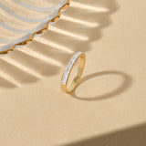 Baguette Half Eternity Wedding Band in 14K Solid Yellow Gold