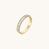 Women's Baguette Half Eternity Wedding Band in 14K Yellow Gold