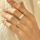 14K Real Gold Minimal Baguette Ring