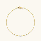 Women's Baguette Birthstone Bracelet in 14K Solid Gold