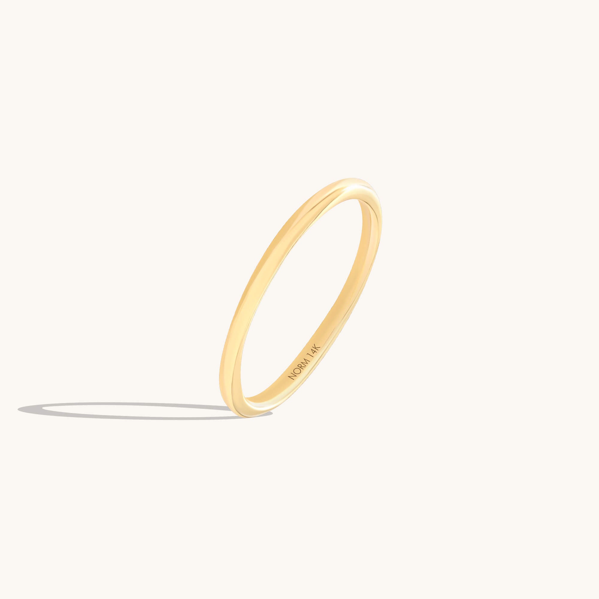 Basic Thin Stacking Ring in Solid Gold