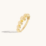24K Gold Plated Vermeil Bead Ball Ring in Solid Silver