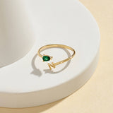 Customizable Initial Birthstone Ring in 14k Solid Gold