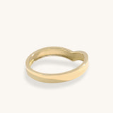 Bold Chevron Curve Ring in 14K Solid Gold
