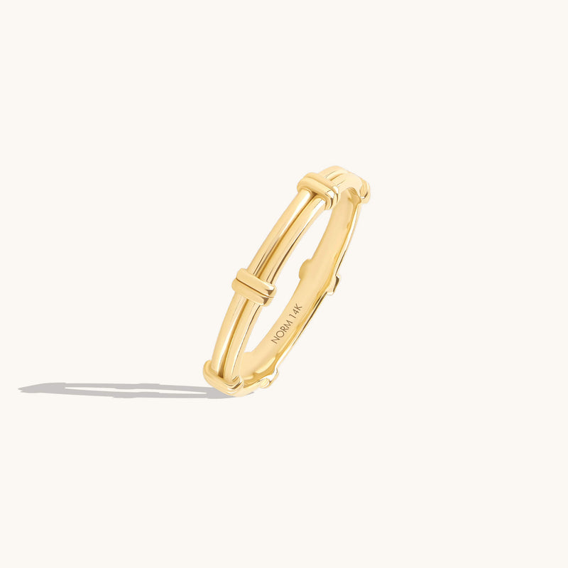 Bond Band Ring in 14K Solid Gold
