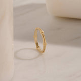 Bonded Band Ring in 14K Solid Real Gold