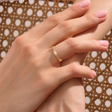 Women's Bond Band Ring in Real Yellow Gold