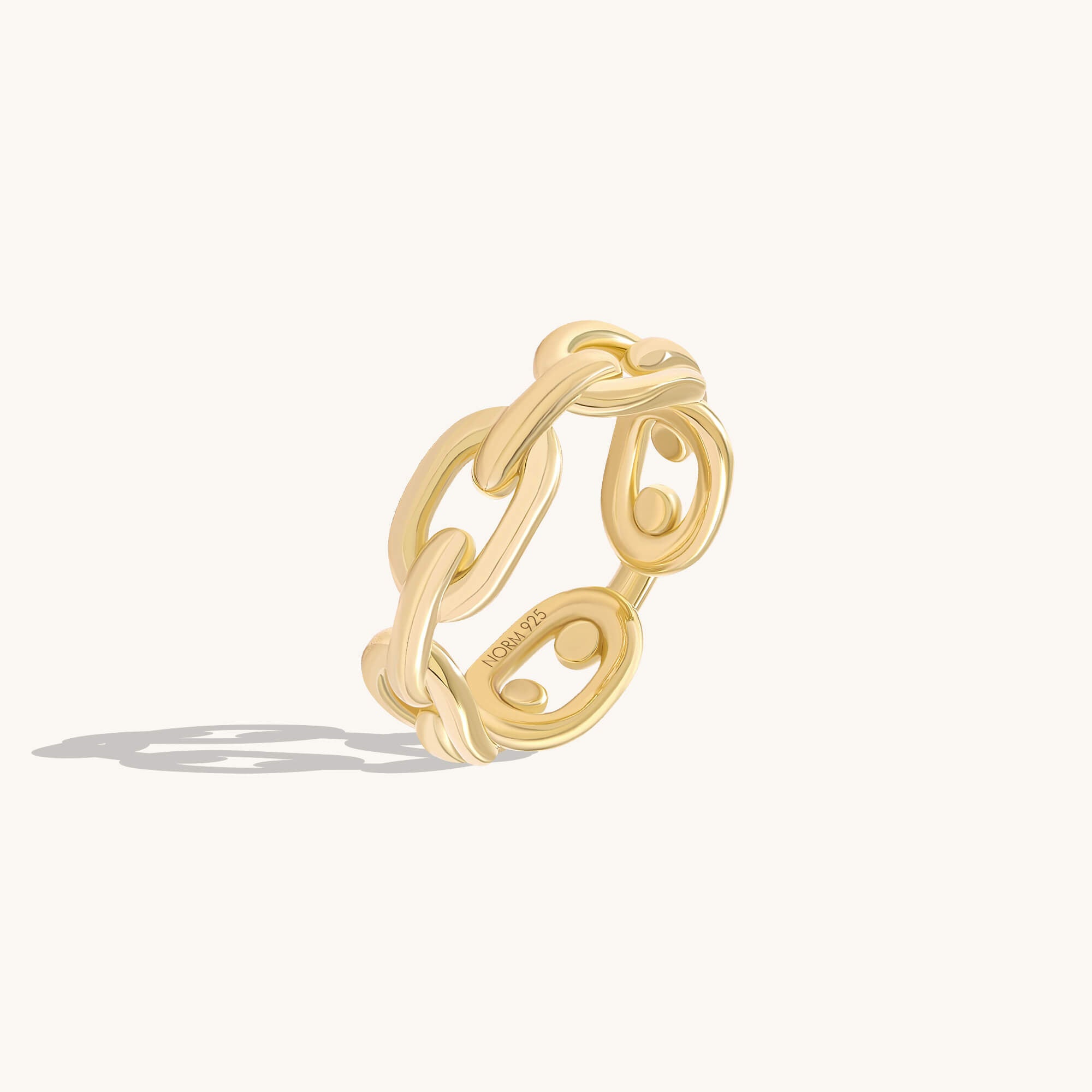 Chain Link Ring 24K Gold Vermeil